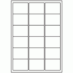 442-18 Rectangle Label 63.5mm x 46.5mm