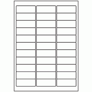 444-33 Rectangle Label 63.5mm x 24mm