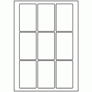 446-09 Rectangle Label 55mm x 90mm