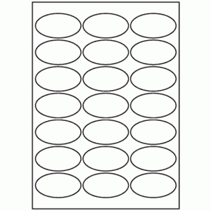 477-21 Oval Label 65mm x 35mm