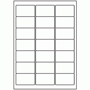 528-21 Rectangle Label 63.5mm x 38.1mm