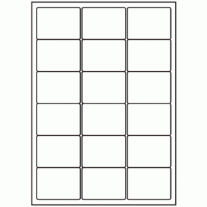 535-18 Rectangle Label 63.5mm x 46.6mm