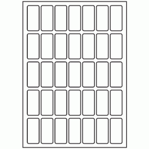 549-35 Rectangle Label 24mm x 51mm