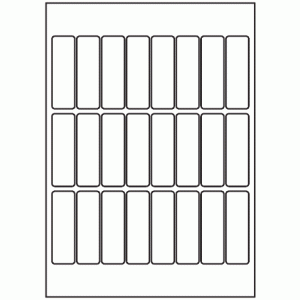 550-24 Rectangle Label 23mm x 73mm