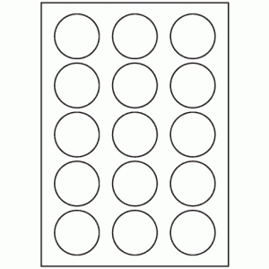 564-15 Circle Label 50mm dia