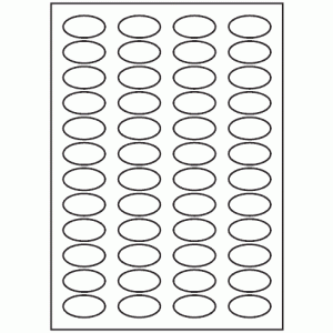 566-48 Oval Label 38mm x 20mm