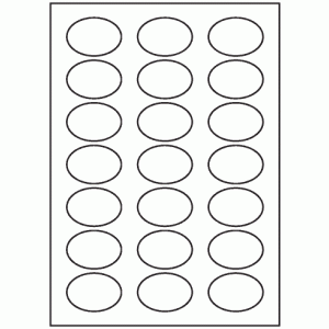 567-21 Oval Label 50mm x 35mm