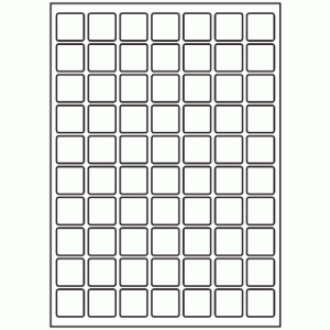 576-70 Square Label 25mm x 25mm