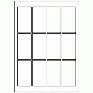 578-12 Rectangle Label 45mm x 84mm