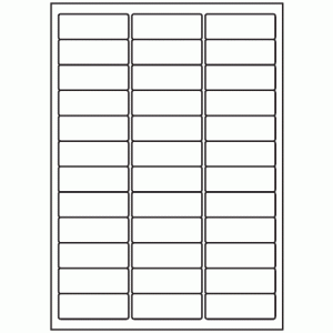 579-36 Rectangle Label 63.5mm x 23mm