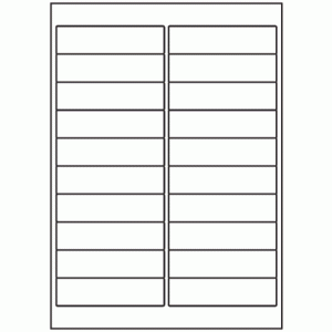 580-20 Rectangle Label 98mm x 25.4mm