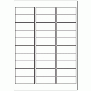 582-30 Rectangle Label 64mm x 25.4mm