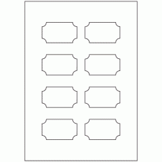 920-8 Ticket Shape 65mm x 38mm