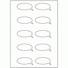 925-10 Speech Bubble 70mm x 32mm