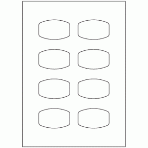 927-8 Rounded Rectangle 63mm x 40mm