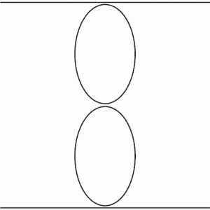 1128 - Label Size 90mm x 148mm Oval - 460 labels per roll