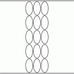 1132 - Label Size 30mm x 58mm Oval - 3,450 labels per roll