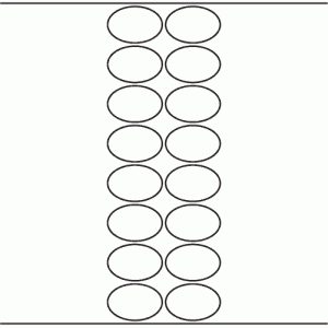 1133 - Label Size 48mm x 32mm Oval - 4,000 labels per roll