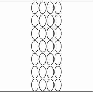 1137 - Label Size 23mm x 40mm Oval - 6,400 labels per roll