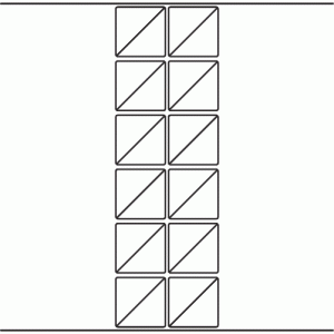 1138 - Label Size 45mm Triangle - 5,680 labels per roll