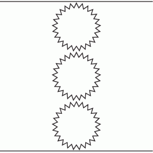 1140 - Label Size 90mm Starburst - 750 labels per roll
