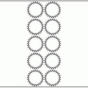 1141 - Label Size 48mm Starburst - 2,760 labels per roll