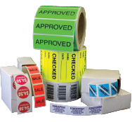 One Colour Labels on Rolls